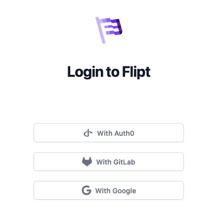 Flipt Login Screen