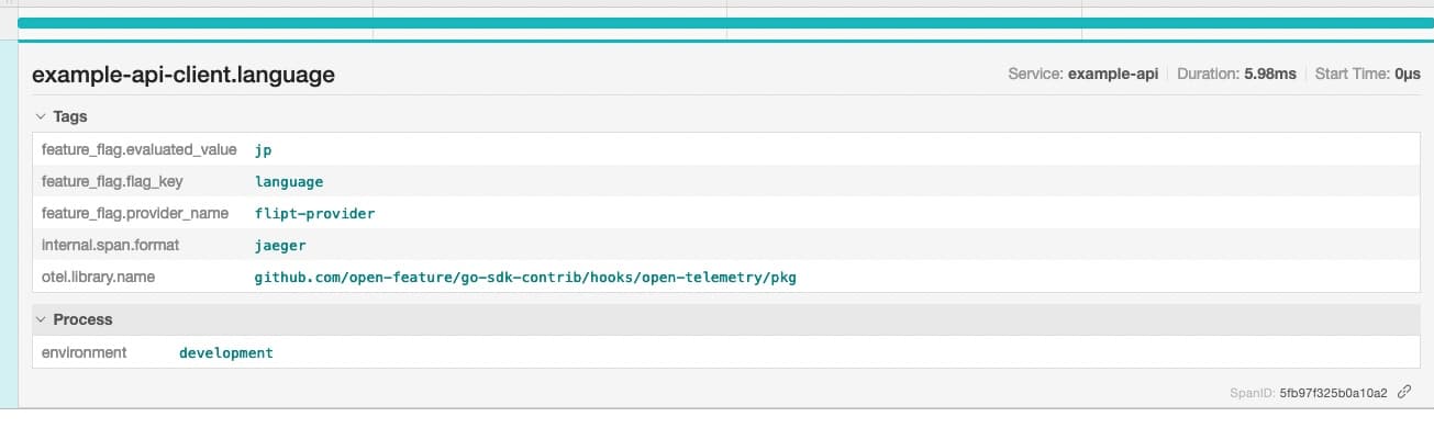 OpenFeature OpenTelemetry Trace